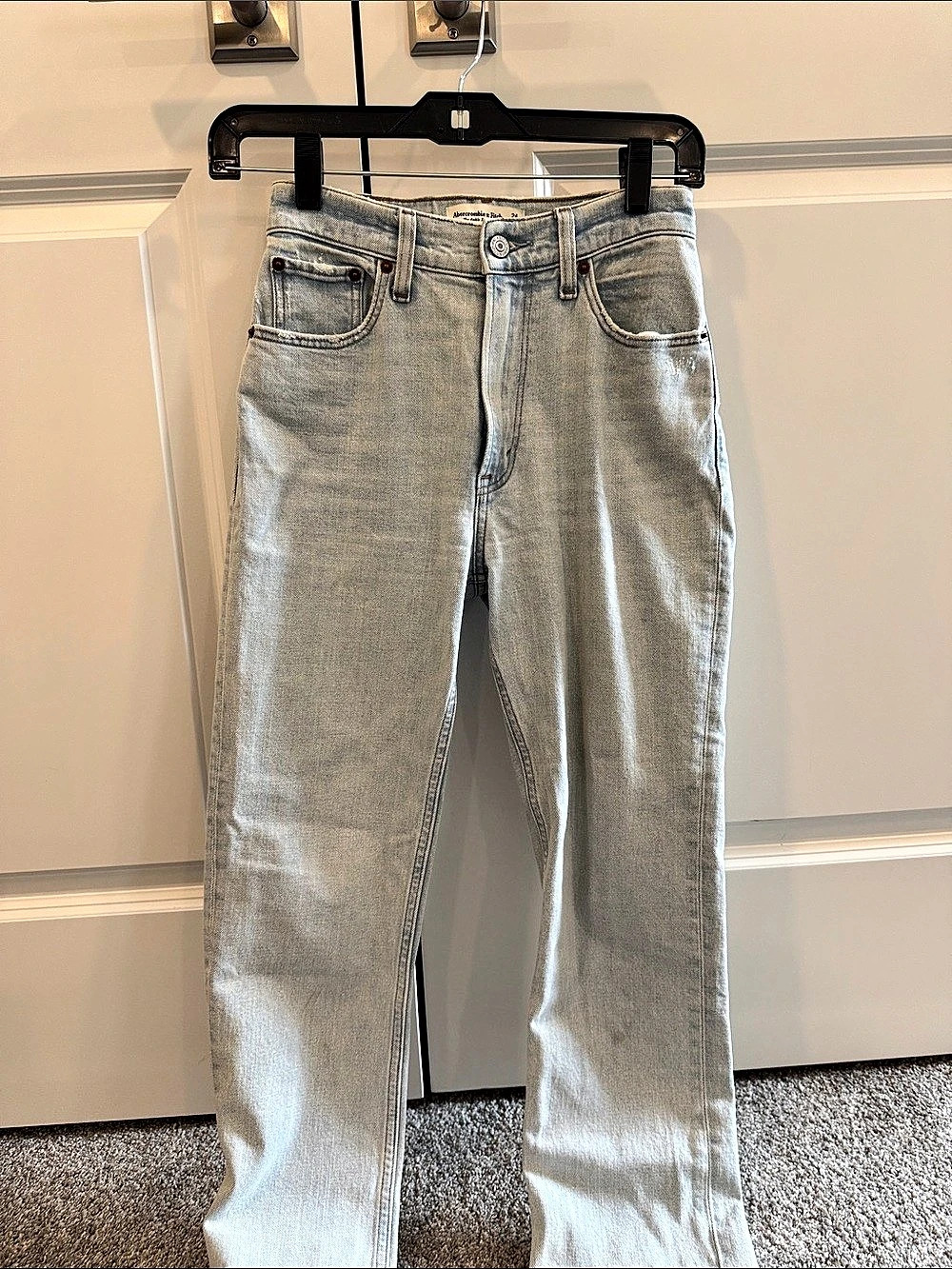 Abercrombie & Fitch The Ankle Straight Jean Straight Leg Jeans Blue Waist 24